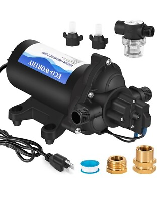 ECO WORTHY 33 Series Industrial Water Pressure Pump 4GPM 50PSI w Garden Adapters #ad $59.88