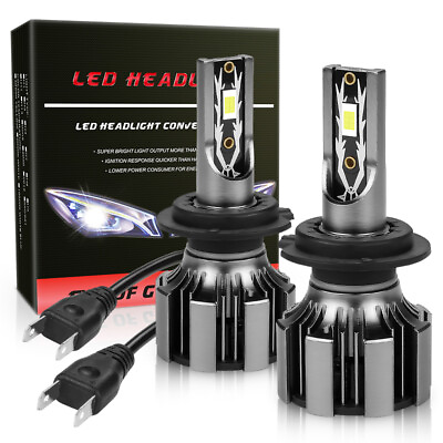 #ad 2x H7 LED Headlight Bulb Kit High Low Beam 120W 25000LM Super Bright 6000K White $14.89