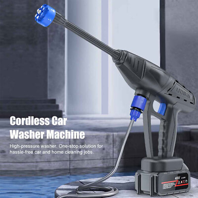 #ad #ad Car Washer Gun Cordless High Pressure Washer Portable Cleaner Tool Kit 24000MAH $64.56