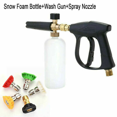 #ad Snow Foam Washer Gun Car Wash Soap Lance Cannon Spray Pressure Jet Bottle US $34.99