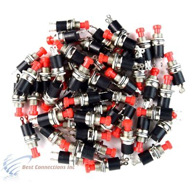 #ad 50 pcs Mini Push Button SPST Momentary N O Switch Red 2 Pins 50 Pack NB 602 $14.90