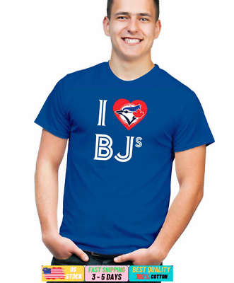 #ad #ad BSW Men#x27;s I Love BJ#x27;s Jays Baseball Sex Humor Heart Shirt $15.99