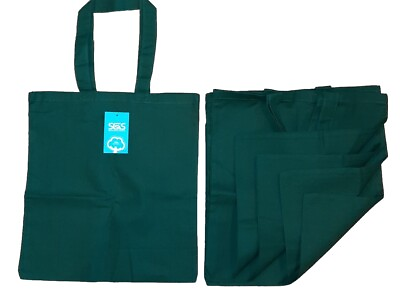 #ad LOT 5 SIMPLY GREEN SOLUTIONS ECO SMART GREEN REUSABLE TOTES GROCERY SHOPPING BAG $13.97