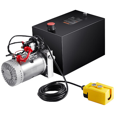 #ad VEVOR Hydraulic Pump 20 Quart Single Acting Dump Trailer Pump Power Unit DC 12V $147.82