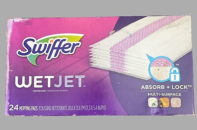 #ad Swiffer Wet Jet Mopping Pad Refills Multi Surface Wood Floor Safe 24 Pads $14.40