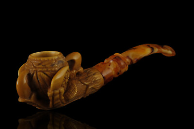 #ad Eagle claw Meerschaum Pipe brown handmade tobacco smoking pfeife 海泡石 with case $122.18