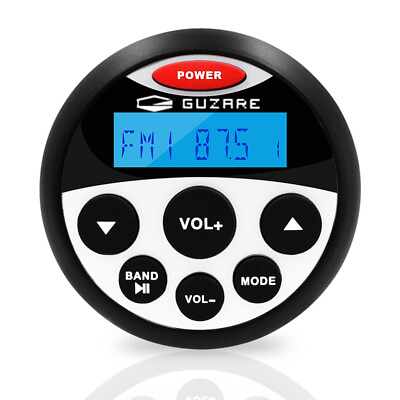 #ad GUZARE Boat Marine Stereo Receiver Bluetooth Audio AM FM Gauge Waterproof Radio $46.99