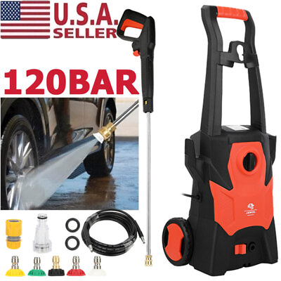 #ad High Pressure Washer Jet Electric Garden Patio Car Wash Cleaner Compact 1600W $99.84