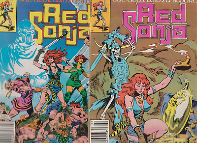 Red Sonja 1983 Marvel Set 1 2 Lot CLASSIC COVER 2 ISSUE RUN NEWSSTAND $9.50