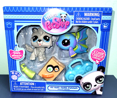 #ad #ad Littlest Pet Shop G7 Rockin#x27; Sushi Pet Pairs Timber Wolf amp; Fish #20 #24 LPS 2024 $29.99