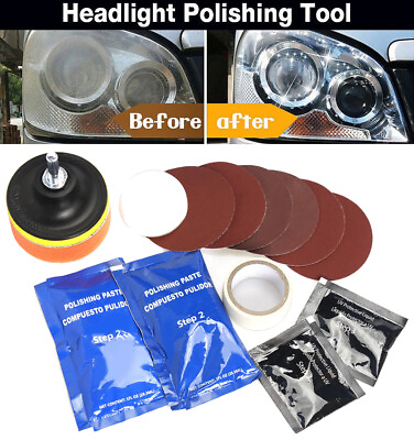 Pro Car Headlight Lens Restoration Repair Kit Polishing Cleaner Cleaning Tool US $9.89