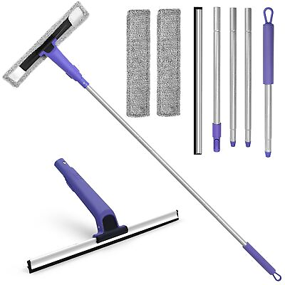 #ad Professional Window Squeegee Glass Cleaner Tool with Long Extension Pole $18.85