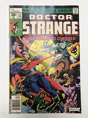 #ad Doctor Strange #22 FN VF Frank Brunner 1976 Bronze Age Marvel COMBINED SHIPPING $8.95