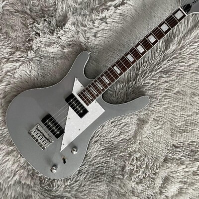 #ad Metallic Gray MI 5 Electric Guitar HH Pickups Chrome Hardware Mahogany Body $259.00