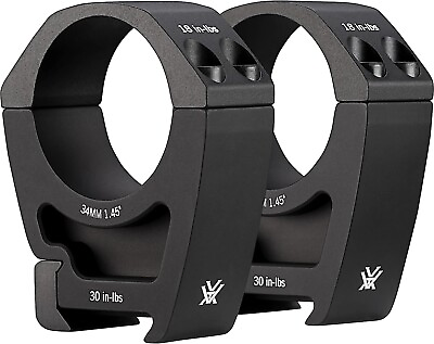 #ad Vortex Optics PR34 H Pro Series 34mm High 1.45quot; Riflescope Rings $79.00