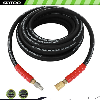 #ad #ad 3 8quot; x 50ft 6000 PSI Hot Water Pressure Washer Hose Non Marking 2 Braid R2 New $58.99