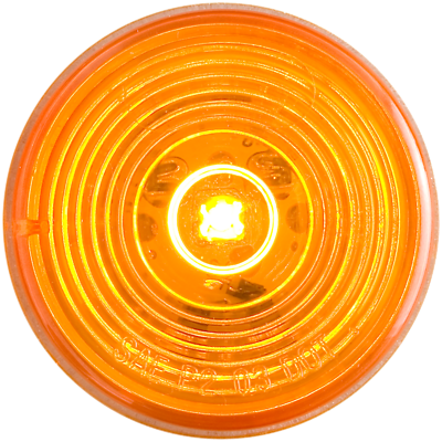 #ad 2quot; Round Amber Single 1 Diode LED Marker Clearance Light Waterproof MCL56AB $7.84