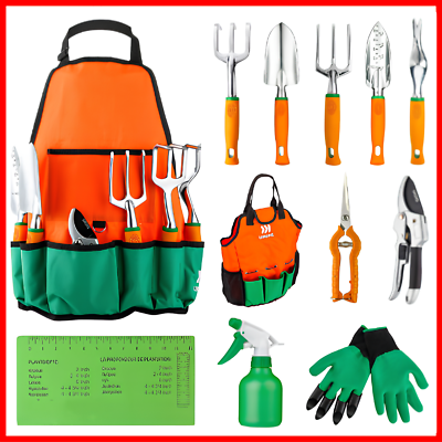 #ad Garden Tool Set Aluminum Outdoor Hand Tool Kit Heavy Duty Gardening Work Set $43.35
