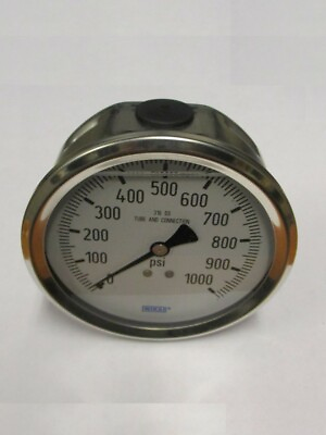 #ad WIKA 9831678 Accurate to 1% 0 1000 Scale 1 2quot; x 4quot; Dial Pressure Gauge $99.95