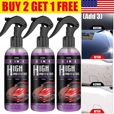 #ad 3 in 1 High Protection Hydrophobic Shine Armor Car Coat Ceramic Coating Spray $4.59