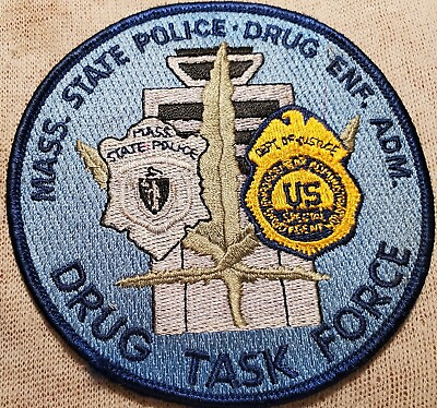 #ad MA Massachusetts State Police Drug Task Force Shoulder Patch $5.65
