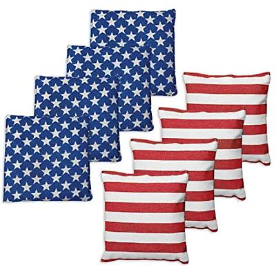 #ad All Weather Cornhole Bean Bags Set of 8 Bright American Flag $19.99