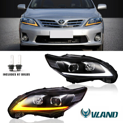 #ad Pair LED Projector Headlights Assembly For 2011 2013 Toyota Corolla $199.99