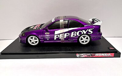 #ad Hot Wheels Honda Civic SI Super Street Pep Boys Purple 1 18 Scale Car READ DESC. $75.00