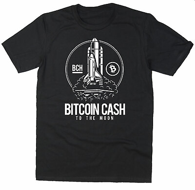 #ad Bitcoin Cash To The Moon T Shirt BCH $DOGE Reddit Coin Crypto 6 colours GBP 12.95