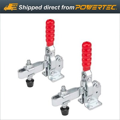 #ad #ad POWERTEC Quick Release Toggle Clamp Vertical w Rubber Pressure Tip2PK 20335 $17.99