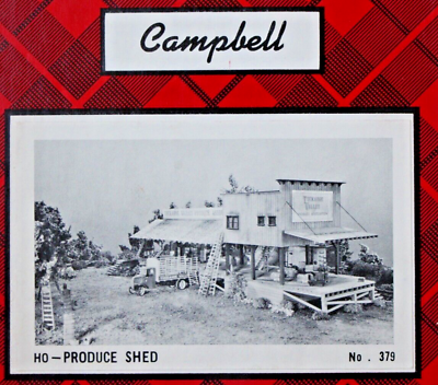 #ad Campbell Scale Models HO scale craftsman kit #379 1750 Produce Shed C $55.00