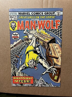 #ad Creatures on the Loose # 34 Man Wolf 1st George Perez cover F Range $9.95