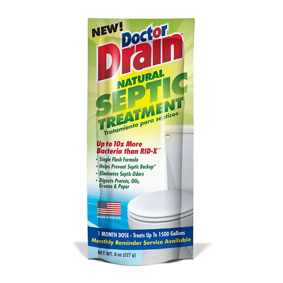 #ad Doctor Drain Septic Tank Treatment for Toilets Sinks and Drains 8 Oz. $5.86