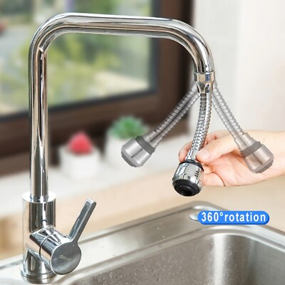 #ad Rotatable Bubbler High Pressure Faucet Extender Water Saving Kitchen Gadgets NEW $5.69