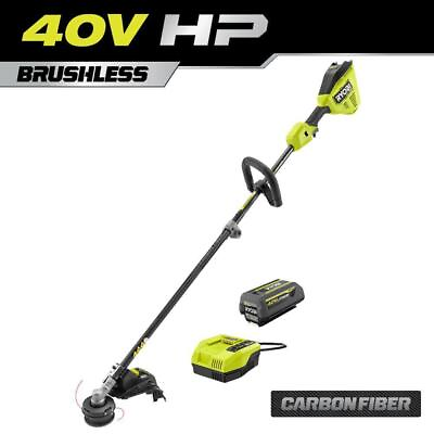 #ad #ad RYOBI Attachment Capable String Trimmer 40V HP Brushless 16quot; w 4.0 Ah Battery $318.34