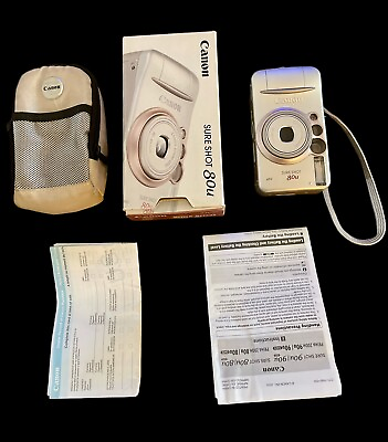 #ad CANON Sure Shot 80u 35mm Film Camera With Box. Tested amp; In Great Condition $54.99