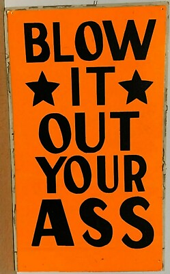 #ad #ad BLOW IT OUT VINTAGE 1960#x27;s HIPPIE STICKER DECAL BLACKLIGHT COLLECTIBLE 3quot;x5quot; $9.95