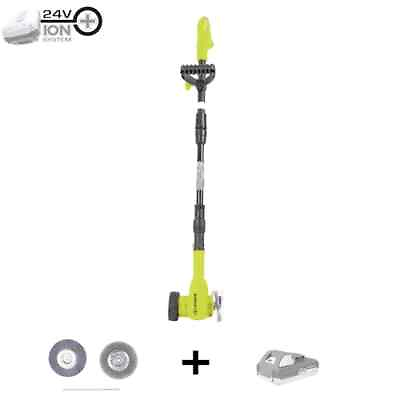 #ad Restored Sun Joe 24V CTC LTE 24 Volt IONMAX Cordless Weed Sweeper Kit With $83.85