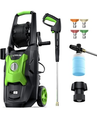 #ad ETOOLAB Electric Pressure Washer Hose Reel 19 FT Foam Cannon 4200 PSI 2.6 GPM $169.95