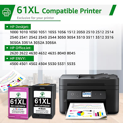 #ad Black Color Ink Cartridges 60XL 61XL 62XL 63XL 64XL 65XL 67XL for HP Printer Lot $12.09