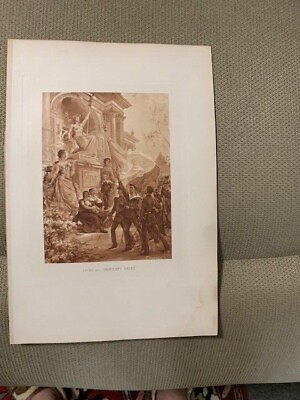#ad 1885 original H. Lucas signed limited edition photogravure lithograph $375.00