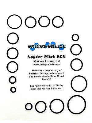 #ad Spyder Pilot ACS Paintball Marker O ring Oring Kit x 2 rebuilds kits $11.95