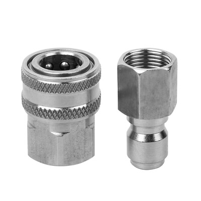 #ad Stainless Steel Pressure Washer Adapter Set G3 8 Inch Female Connect Plug And $9.44