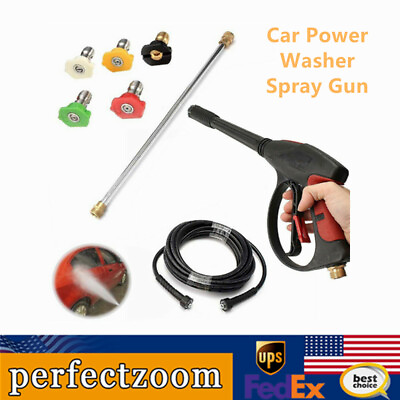 #ad High Pressure Power Washer Spray Gun For Craftsman Hose 5 Nozzle Tip set 3000PSI $35.15