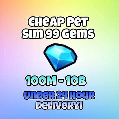 #ad 🟢Online ROBLOX Pet Simulator 99 100M TO 10B GEMS FAST CHEAPEST amp; SECURE $4.09