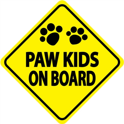 #ad Caution: Paw Kids On Board 2 Pack Window Decals Dog Cat Pet Gift Car Auto Truck $11.22
