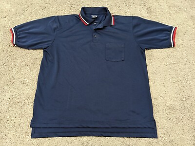 #ad Vintage Dalco Athletic Polo Shirt Men Large Blue Casual Short Sleeve Made in USA $19.77