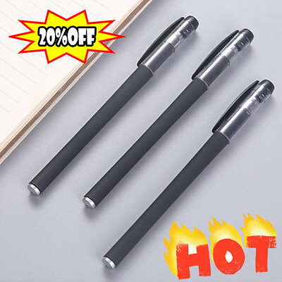 0.5 Black Gel Pen Full Matte Water Pens Writing Stationery Supply Office Z9V7 #ad $0.99