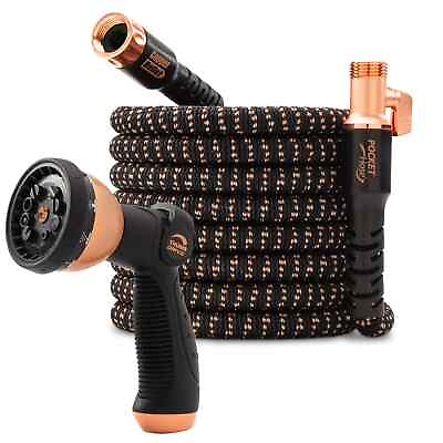 #ad Pocket Hose Copper Bullet 75 FT With Thumb Spray Nozzle AS SEEN ON TV 650psi $79.99