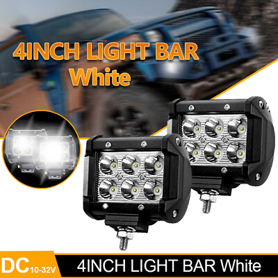 2x 4quot; 180W LED Work Light Bar 4WD Offroad SPOT Pods Fog ATV SUV UTV Driving Lamp #ad $9.99
